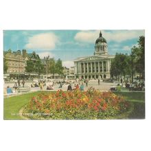THE CITY CENTRE, NOTTINGHAM, used vintage postcard by J. Salmon. 1975 postmark =