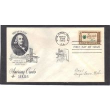 FDC Art Craft 1140 3c Ben Franklin (Cachet-Penciled/A) CV42267