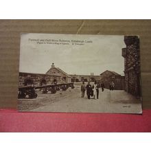 FOREWALL & HALF-MOON BATTERIES, EDINBURGH CASTLE used antique postcard 1923 pm/