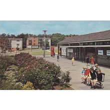 Edlogan Square Shopping Centre Croesyceiliog Welsh Postcard