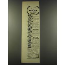 1956 Fordor's Travel Guides Ad - You get all three with Fodor's