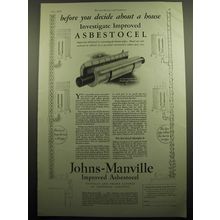 1928 Johns-Manville Asbestocel pipe covering Ad - Before you decide