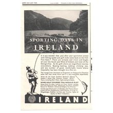 SPORTING DAYS IN IRELAND holiday :- Original Vintage 1935 Magazine Advert
