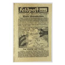WW2 American Artillery Shell Propaganda Leaflet. - Feldpost No. 26. - 1945.