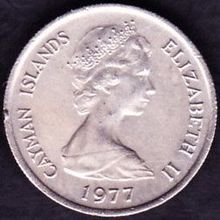 1977 Cayman Islands 10 Cents Coin