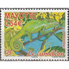 Mayotte 2007 Yvert 204 Neuf ** Cote (2017) 2.20 € Le caméléon