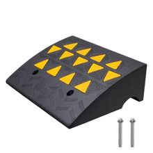 Rubber Curb Ramp 6" Rise Height Sidewalk Curb Ramp, 14.6" Width 19.3" Length...