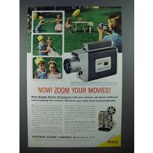 1960 Kodak Zoom 8 Movie Camera Ad - Now Zoom Your Movies