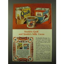 1971 Nestle's Quik and Milk Cocoa Ad