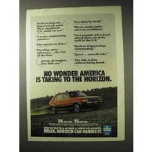 1978 Plymouth Horizon Car Ad - America is Taking To
