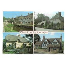 WEST COUNTRY COTTAGES. unused vintage postcard MULTIVIEW..#