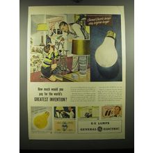 1948 General Electric Lightbulbs Ad - How much would you pay for