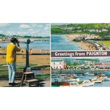 Boy With Astronomy Telescope Greetings From Paignton Postcard