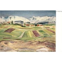 Heinrich Brune Oberbayerische Landschaft German Old Painting Postcard