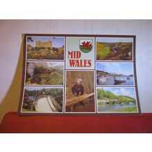 MID-WALES, multiview , unused vintage postcard by J Arthur Dixon PPY/25292 #