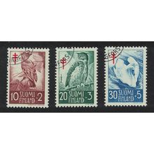 Finland Waxwing Owl Swan Birds 3v 1956 Canc SG#561-563