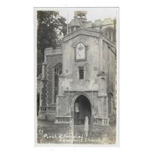 East Bergholt Church, Porch And Sundial, Suffolk, RP Postcard.