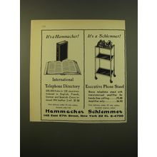 1961 Hammacher Schlemmer Advertisement - International Telephone Directory