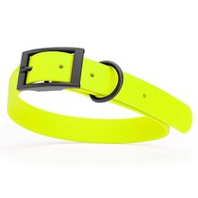 Dog Pet Waterproof Collar - W1" x L22"-25"- Safety Yellow
