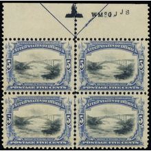297, Mint F-VF NH 5¢ Block of Four SCV $720 * Stuart Katz