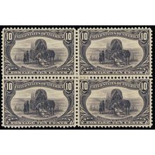 290, Mint VF HR 10¢ Block of Four SCV $600 * Stuart Katz