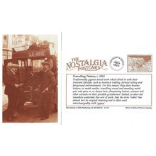 Postcard Travelling Tinker Gypsy c1912 Knife Sharpening Grindstone Van Nostalgia