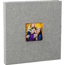 Linen Cover Photo Album / Scrap Book - Grey
