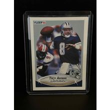 Troy Aikman #384 | 1990 Fleer Football Trading Card