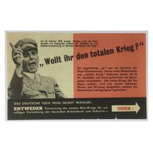 Original WW2 American Air Drop Propaganda Leaflet. - Code USG.34. - 1944.