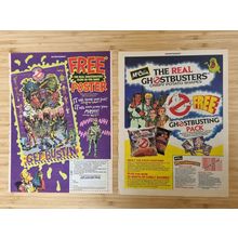 2 x Vintage Retro Advert The Real Ghostbusters 1990