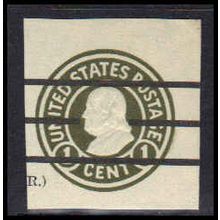 Used U420d 1c Benjamin Franklin Very Fine Cut Square Z2835