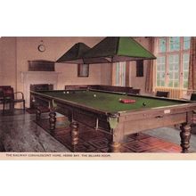 Billiard Room Railway Convalescent Home Herne Bay Vintage Colour Postcard