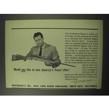 1950 Weatherby Magnum Rifle Ad - America's Finest