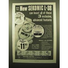 1959 Sekonic L-38 Exposure Meter Ad - Advanced Features