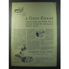 1930 Armour's Star Ham Ad - A finer flavor