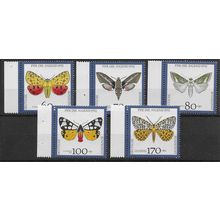GER 1992 U/M (SET) 'BUTTERFLIES'( 5v)(EBID65-661)