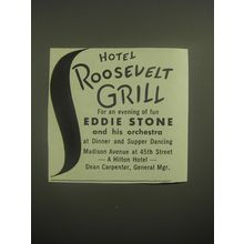 1945 Hotel Roosevelt Grill Advertisement - for an evening of fun