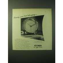 1948 Cyma Clock Ad - Among your best belongings