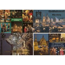 Nurenberg Nurnberg Christmas Shops Toy Soldiers 4x German Postcard s