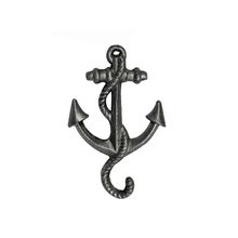 Pack Of 2] Rustic Silver Cast Iron Anchor Hook 5"