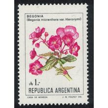 Argentina 'Begonia micranthera var.' Hieronymi Flowers 1985 MNH SG#1939