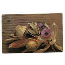 Sweetcorn, Plant, Flower, Wine, Postcard.