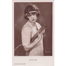 Liane Haid Austria Film Cinema Star & Tennis Racket Old Real Photo Postcard