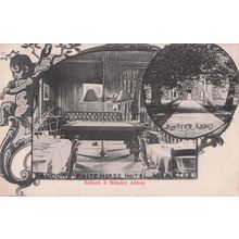 Billiard Table Saloon White Horse Hotel Minster Kent Old Postcard