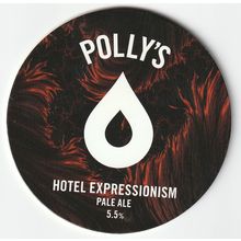 UNUSED KEG CLIP FRONT - POLLY'S BREW CO (WALES) - HOTEL EXPRESSIONISM PALE ALE