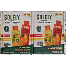 Solely NON-GMO Organic Fruit Jerky 10 Mango & 6 Pineapple 13oz 368g (2 Boxes)