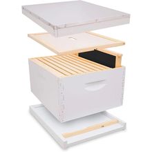 Mann Lake Traditional Complete 10-Frame Bee Hive Kit, Fully Assembled 9⅝” Deep H