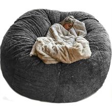 4FT Giant Fur Bean Bag Chair Cover, Ultra Soft Bean Bag Bed for Adults (No Fille