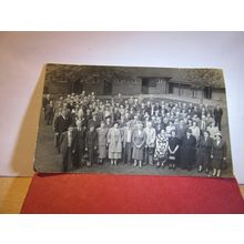 GROUP OF PEOPLE, RACE COARSE, STABLES, DONCASTER, 4-5-53 large photograph =