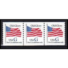 2890 32c G Old Glory Very Fine MNH Strip of 3 PA3275